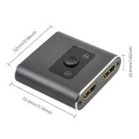 HDMI Switch 4K HDMI Splitter; 2 Input 1 Output Or 1 In 2 Out; Supports 4K 60Hz 3D HD 1080P For PC Monitor; Projector; Blu-Ray Player; TV Stick; Switch; Xbox; PS5; HDTV Laptop - Image 3
