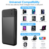 Power Bank Portable Phone Charger for Home Office Travel External Battery Pack with 1 Micro USB Cable Fit For IOSPhone 13/12 Samsung Galaxy S21 And More - Image 26