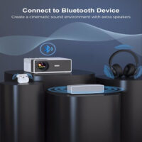 FUDONI Projector with WiFi and Bluetooth, Outdoor Portable 4K Support Projector HD 1080P Max 300" Display Zoom, Movie Video Home Theater Projector(banned by Amazon) - Image 3