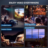 Projector with WiFi and Bluetooth, FUDONI 5G WiFi Native 1080P Projector 14000L 4K Supported, Portable Movie Outdoor Projector for Home Theater(banned by Amazon) - Image 4