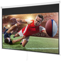 VEVOR Manual Projector Screen, 100 inch 16:9 4K 1080 HD Retractable Pull Down Projector Screen, Auto-Locking Portable Movie Screen for Family Home Office Theater - Image 11