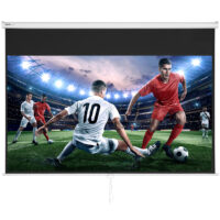 VEVOR Manual Projector Screen, 100 inch 16:9 4K 1080 HD Retractable Pull Down Projector Screen, Auto-Locking Portable Movie Screen for Family Home Office Theater - Image 10