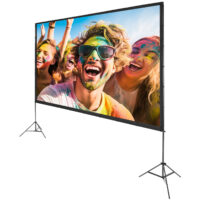 VEVOR Projector Screen with Stand, 150 inch 16:9 4K 1080 HD Outdoor Movie Screen with Stand, Wrinkle-Free Projection Screen with Tripods and Carry Bag, for Home Theater Cinema Backyard Movie Night - Image 11
