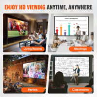 VEVOR Projector Screen with Stand, 150 inch 16:9 4K 1080 HD Outdoor Movie Screen with Stand, Wrinkle-Free Projection Screen with Tripods and Carry Bag, for Home Theater Cinema Backyard Movie Night - Image 6