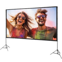 VEVOR Projector Screen with Stand, 150 inch 16:9 4K 1080 HD Outdoor Movie Screen with Stand, Wrinkle-Free Projection Screen with Tripods and Carry Bag, for Home Theater Cinema Backyard Movie Night - Image 9