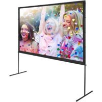 VEVOR Projector Screen with Stand, 100 inch 16:9 4K 1080 HD Outdoor Movie Screen with Stand, Wrinkle-Free Projection Screen with Bar Feet and Carry Bag, for Home Theater Cinema Backyard Movie Night - Image 11
