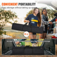 VEVOR Projector Screen with Stand, 100 inch 16:9 4K 1080 HD Outdoor Movie Screen with Stand, Wrinkle-Free Projection Screen with Bar Feet and Carry Bag, for Home Theater Cinema Backyard Movie Night - Image 5