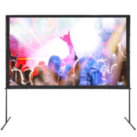 VEVOR Projector Screen with Stand, 100 inch 16:9 4K 1080 HD Outdoor Movie Screen with Stand, Wrinkle-Free Projection Screen with Bar Feet and Carry Bag, for Home Theater Cinema Backyard Movie Night - Image 10