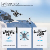 4DRC V14 RC Drone WIFI FPV 4K HD Wide Angle Dual Camera Quadcopter Portable With Bag ,2 Batteries Drone For Beginner,Headless Mode,Gesture Photo - Image 4