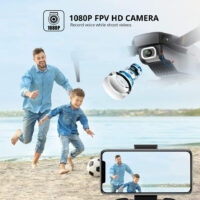 4DRC V4 Drone with 1080P HD Camera for Adults and Kids, Foldable Quadcopter with Wide Angle FPV Live Video, Trajectory Flight, App Control,Optical Flow, Altitude Hold and 2 Modular Batteries - Image 2