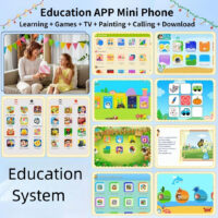 Full Screen Mini Phone Best Holiday Gifts, New Student Phone, 2750mAh Battery 3+64GB Smartphone with Fun Education APP Learning Games Painting Cartoon, Small Unlocked Smartphone, Dual SlM - Image 6