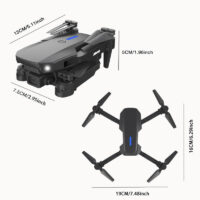 Drone E88- Christmas Toy Gift for Teenage Boy Girl Kids Beginner Age 8-10-12 Years Old - RC Quadcopter Multirotors | Foldable UAV | WiFi HD FPV Live Video | One Key Take Off/Land | Altitude Hold | - Image 2