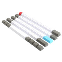 61 Keys White&Grey Keycap Set OEM Profile PBT Thick ANSI Layout Keycaps for 60% Mechanical Keyboard - Image 7