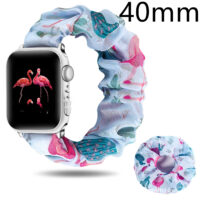 Color: Flamingo blue40mm - Hair Tie Strap Calico Hair Tie - Image 2