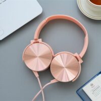 Creative metal headphone with microphone adjustable sound computer phone headset - Image 2