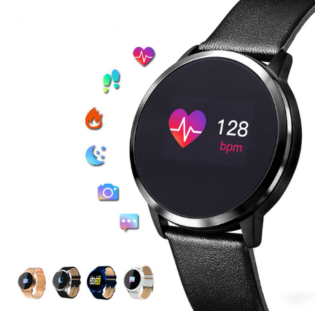 Color: Silver - New Smart Watch Men OLED Screen Bluetooth Women Fashion Waterproof Electronics Sport Tracker Heart Rate Wearable Devices