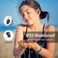 IPX5 Waterproof Unilateral Wireless Earbud Mini In-Ear Headset Rechargeable with Built-in Mic Charging Case Sweat Resistant Earphone - Image 4