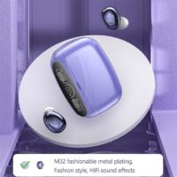 M32 Wireless Bluetooth Headset Dual Ear Digital Display Large Touch Noise Reduction Low Delay TWS Bluetooth Headset - Image 4