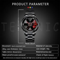 Fashion Luxury Mens Car Wheel Watches Man Business Stainless Steel Waterproof Watch for Men Casual Luminous Quartz Wristwatch - Image 3