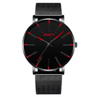 2022 Minimalist Men's Fashion Ultra Thin Watches Simple Men Business Stainless Steel Mesh Belt Quartz Watch relogio masculino - Image 4
