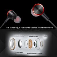 Headset wired headset sports in-ear gaming moving coil with microphone line control cell phone earbuds - Image 3