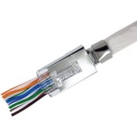 IDEAL 85-368 Shielded Feed-Thru CAT-6A/6/5-E Modular Plugs for Larger Diameter Conductors, 25-Pack - Image 7