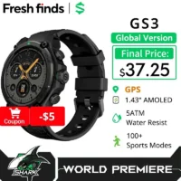 Color: Black, Ships From: Mexico - [World Premiere]Blackshark GS3 Smart Watch Global Version 1.43"AMOLED Display GPS Satellite Positioning 21 Day Battery Life 5ATM - Image 2