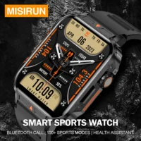 Color: Green - MISIRUN Outdoor Sports Smart Watch 1.95" HD Screen Bluetooth Call Smartwatch Health Monitoring IP68 Waterproof Fitness Tracker - Image 2