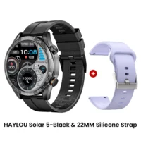Color: Silver, Ships From: CHINA - New! HAYLOU Solar 5 Voice Calling Smartwatch 1.58'' AMOLED Display 60Hz Smart Watch 24H Health Monitoring Sports Smartwatch for - Image 6