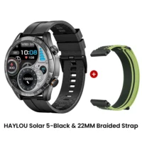 Color: Silver, Ships From: CHINA - New! HAYLOU Solar 5 Voice Calling Smartwatch 1.58'' AMOLED Display 60Hz Smart Watch 24H Health Monitoring Sports Smartwatch for - Image 7