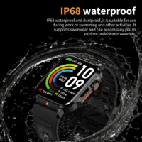 Color: Green - MISIRUN Outdoor Sports Smart Watch 1.95" HD Screen Bluetooth Call Smartwatch Health Monitoring IP68 Waterproof Fitness Tracker - Image 7