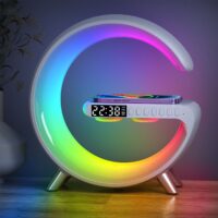 RGB Light Bar Smart Light Sunrise Alarm Clock; Dimmable Table Lamp With Fast Wireless Charger Alarm Clock For Heavy Sleepers Adults For Bedroom; Dorm; Gift - Image 2