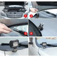 2PCS Pillar Hood Led Work Light Bar Mount Bracket Clamp Holder Offroad Universal - Image 15