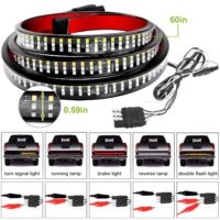 60in Car Tailgate Strip Light 432 LED IP65 Waterproof Triple Row Running Brake Reverse Turn Signal Light Bar For Jeep Pickup SUV - Image 13