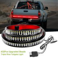 60in Car Tailgate Strip Light 432 LED IP65 Waterproof Triple Row Running Brake Reverse Turn Signal Light Bar For Jeep Pickup SUV - Image 6