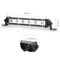 7" LED Light Bar Single Row Offroad Spot Lights 18W Ultra Slim Straight Work Light for Trailer Truck Bus Boat - Image 7