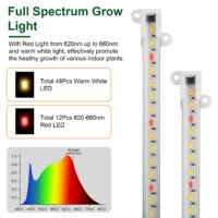 LED Plant Grow Light Strips Full Spectrum Plant Growing Lamp Bar with 2 Strips - Image 4