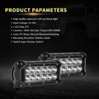 6Inch 2x 36W DOT Approved Led Light Bar Spot Beam Fog Lights Offroad Driving Work Light for UTV SUV ATV Truck 4WD Jeep - Image 5