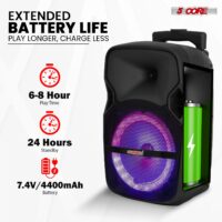 5 Core 10 inch PA Portable Bluetooth Party Speaker Karaoke Boombox + 2 Wireless Mics : ACTIVE HOME 10 2-MIC - Image 5