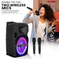 5 Core 10 inch PA Portable Bluetooth Party Speaker Karaoke Boombox + 2 Wireless Mics : ACTIVE HOME 10 2-MIC - Image 9