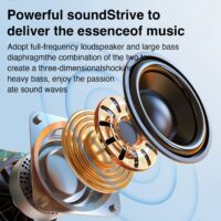 ZEALOT S32 Portable Bluetooth Speaker, Wireless Speaker, S32 Samll Outdoor Speaker, IPX5 Water Resistant, Stereo Pairing/USB/MIC/TF Card/AUX for iOS Andriod Men's, Children's Gift - Black - Image 4