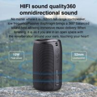 ZEALOT S32 Portable Bluetooth Speaker, Wireless Speaker, S32 Samll Outdoor Speaker, IPX5 Water Resistant, Stereo Pairing/USB/MIC/TF Card/AUX for iOS Andriod Men's, Children's Gift - Black - Image 7